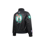 NBA BOSTON CELTICS CLASSIC LITTLE BOY'S SATIN JACKET (BLACK)