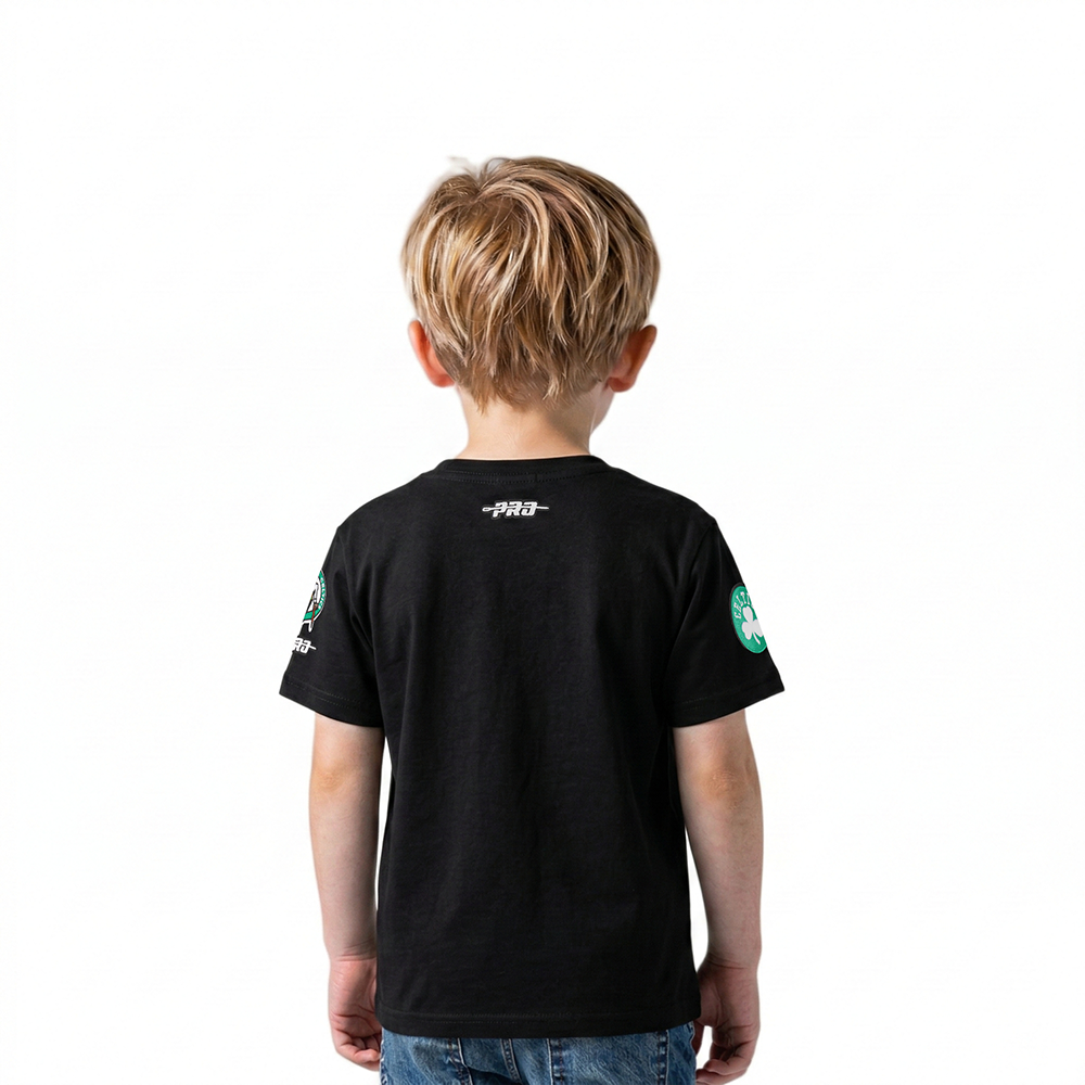 NBA BOSTON CELTICS CLASSIC T-SHIRT À MANCHES COURTES POUR GARÇON BAMBIN (NOIR)