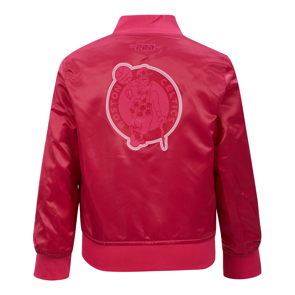 NBA BOSTON CELTICS BLOUSON TRIPLE ROSE EN SATIN POUR FILLE BAMBIN (VIOLET BETTERAVE)