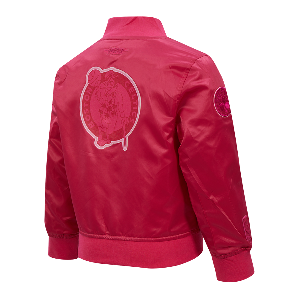 NBA BOSTON CELTICS BLOUSON TRIPLE ROSE EN SATIN POUR FILLE BAMBIN (VIOLET BETTERAVE)