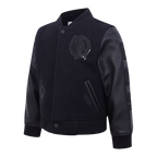 NBA BOSTON CELTICS TRIPLE BLACK BLOUSON COLLÉGIAL EN LAINE POUR GARÇON BAMBIN (NOIR DE JAIS)