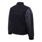 NBA BOSTON CELTICS TRIPLE BLACK BLOUSON COLLÉGIAL EN LAINE POUR GARÇON BAMBIN (NOIR DE JAIS)