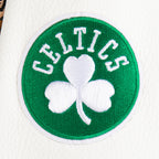 NBA BOSTON CELTICS RETRO CLASSIC BLOUSON COLLÉGIAL EN LAINE À BORDS CÔTELÉS POUR GARÇON BAMBIN (VERT KELLY/BLANC)