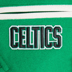 NBA BOSTON CELTICS RETRO CLASSIC BLOUSON COLLÉGIAL EN LAINE À BORDS CÔTELÉS POUR GARÇON BAMBIN (VERT KELLY/BLANC)
