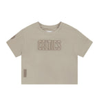 NBA BOSTON CELTICS NEUTRAL T-SHIRT À MANCHES COURTES ET À COUPE CARRÉE POUR FILLE BAMBIN (TAUPE)
