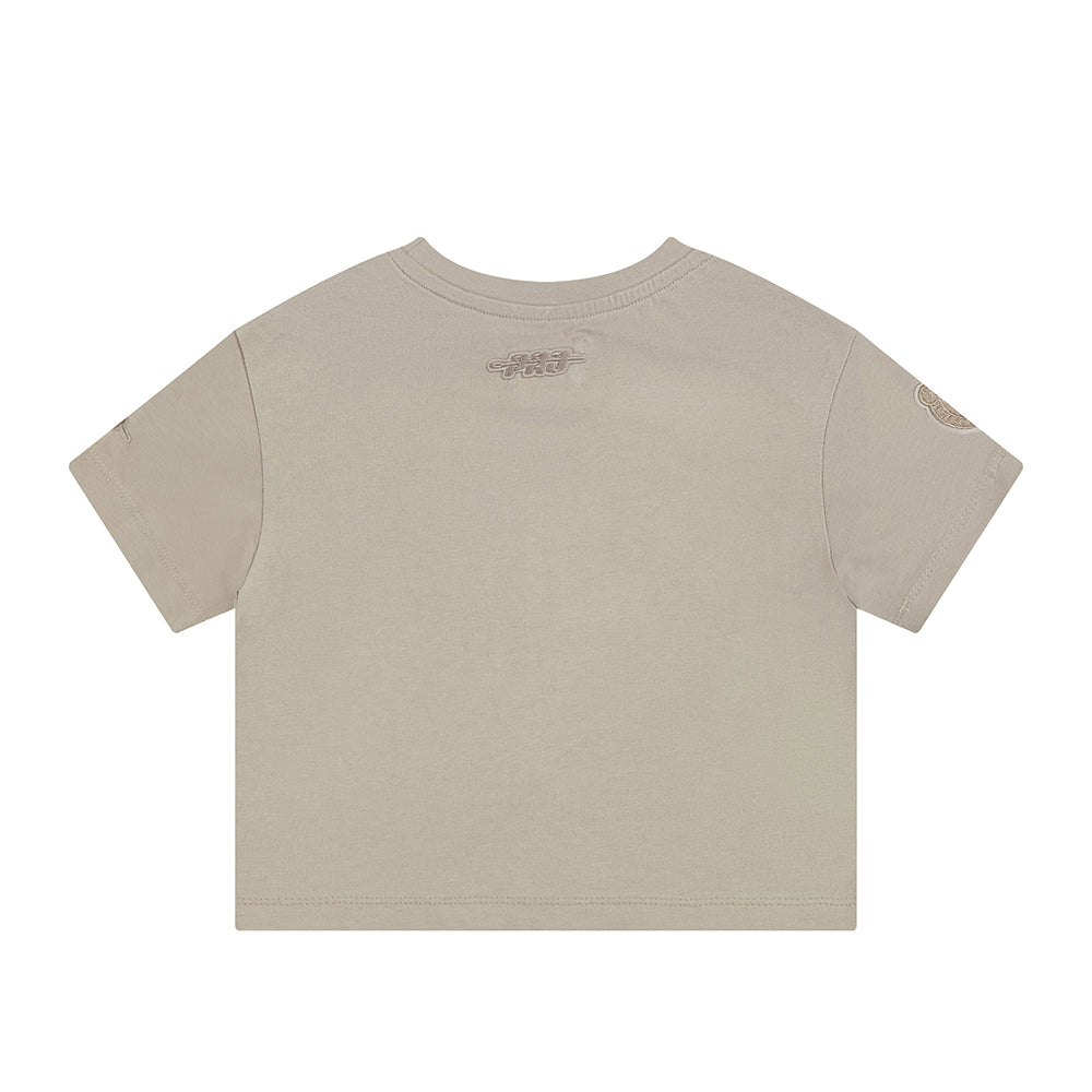 NBA BOSTON CELTICS NEUTRAL T-SHIRT À MANCHES COURTES ET À COUPE CARRÉE POUR FILLE BAMBIN (TAUPE)