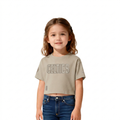 NBA BOSTON CELTICS NEUTRAL T-SHIRT À MANCHES COURTES ET À COUPE CARRÉE POUR FILLE BAMBIN (TAUPE)