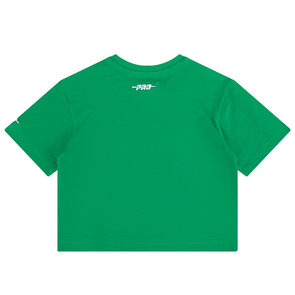 NBA BOSTON CELTICS RETRO CLASSIC TODDLER GIRLS SHORT SLEEVE BOXY TEE (KELLY GREEN)