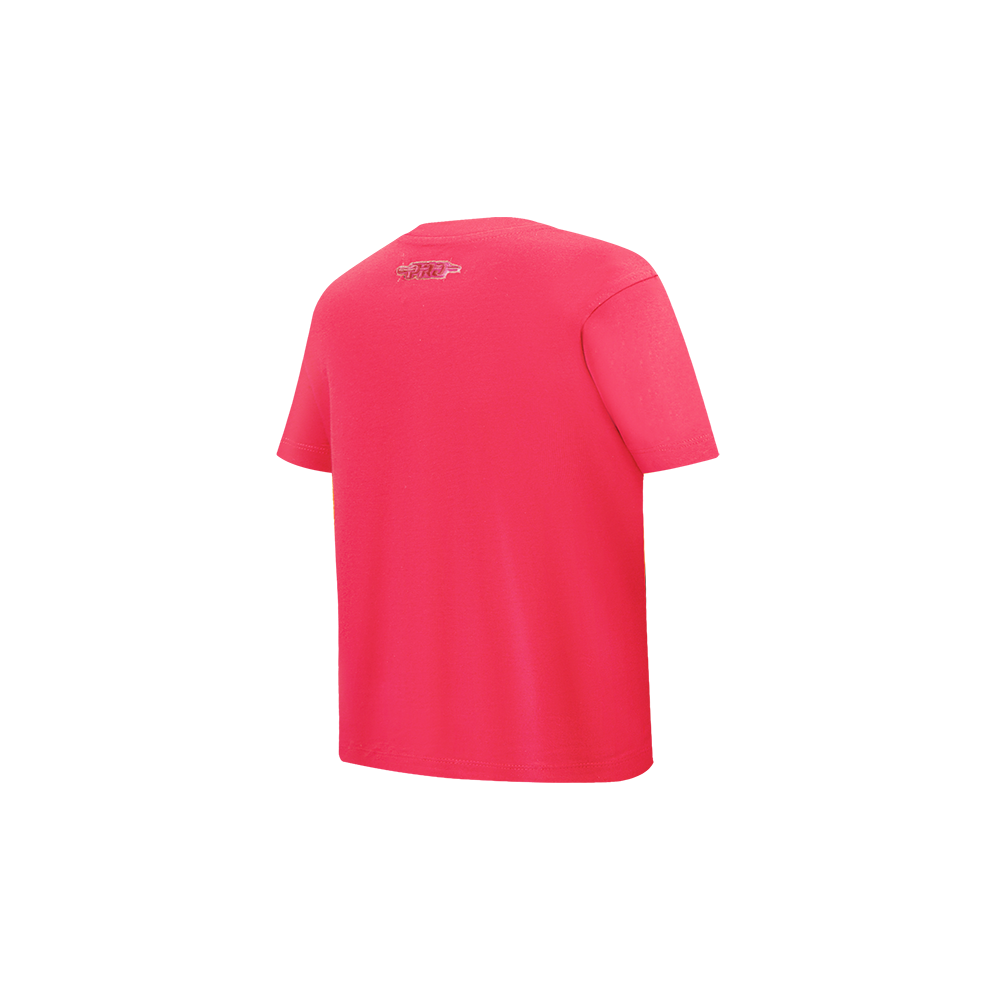 NBA BOSTON CELTICS T-SHIRT TRIPLE ROSE À MANCHES COURTES ET À COUPE AJUSTÉE POUR FILLE BAMBIN (VIOLET BETTERAVE)