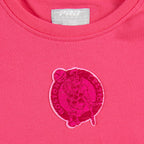 NBA BOSTON CELTICS T-SHIRT TRIPLE ROSE À MANCHES COURTES ET À COUPE AJUSTÉE POUR FILLE BAMBIN (VIOLET BETTERAVE)