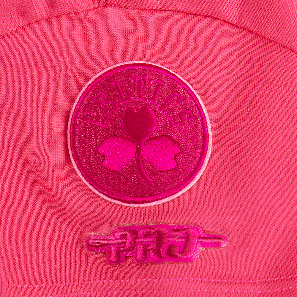 NBA BOSTON CELTICS T-SHIRT TRIPLE ROSE À MANCHES COURTES ET À COUPE AJUSTÉE POUR FILLE BAMBIN (VIOLET BETTERAVE)