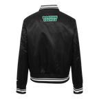 NBA BOSTON CELTICS SCRIPT TAIL WOMEN'S SATIN JACKET (BLACK)
