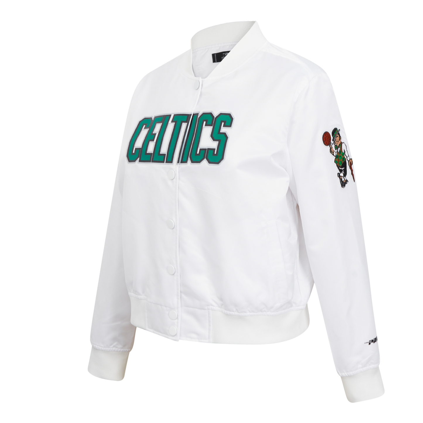 NBA BOSTON CELTICS CLASSIC WOMEN'S SATIN JACKET (WHITE)