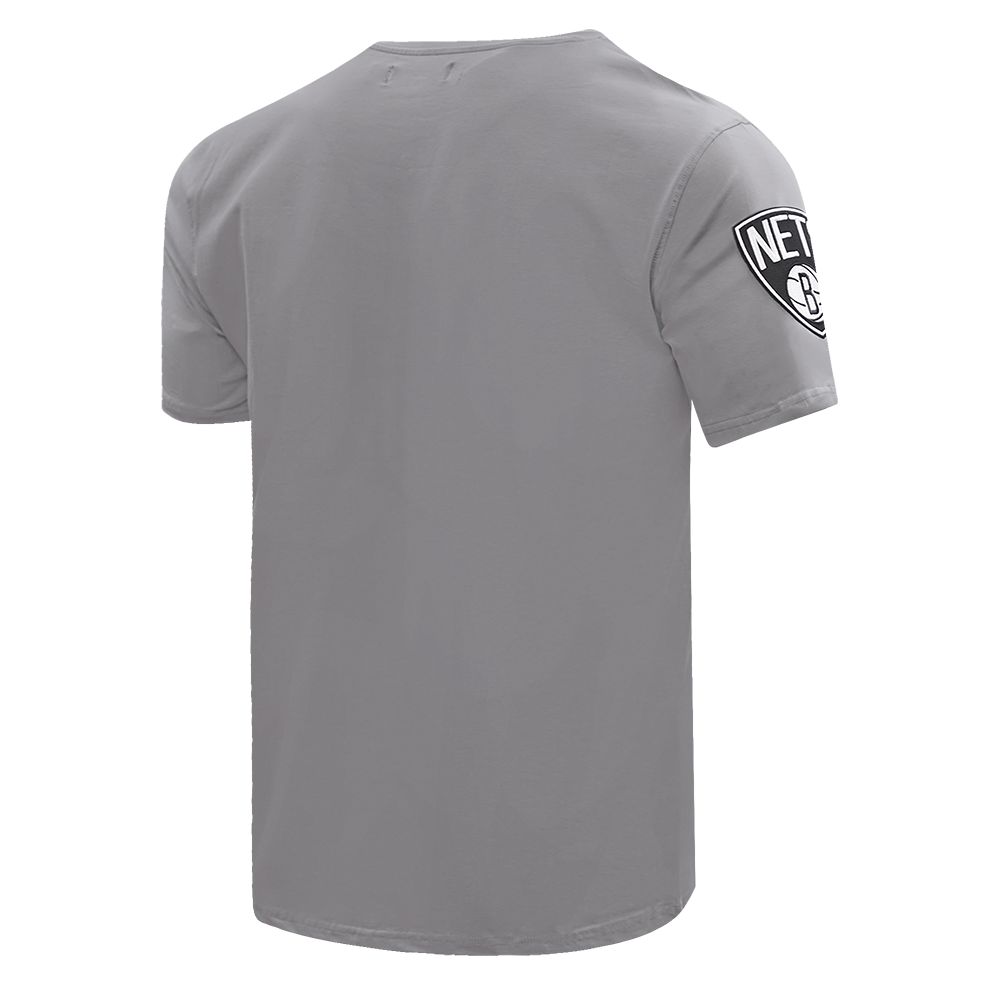 NBA BROOKLYN NETS CLASSIC CHENILLE T-SHIRT POUR HOMME (GRIS)