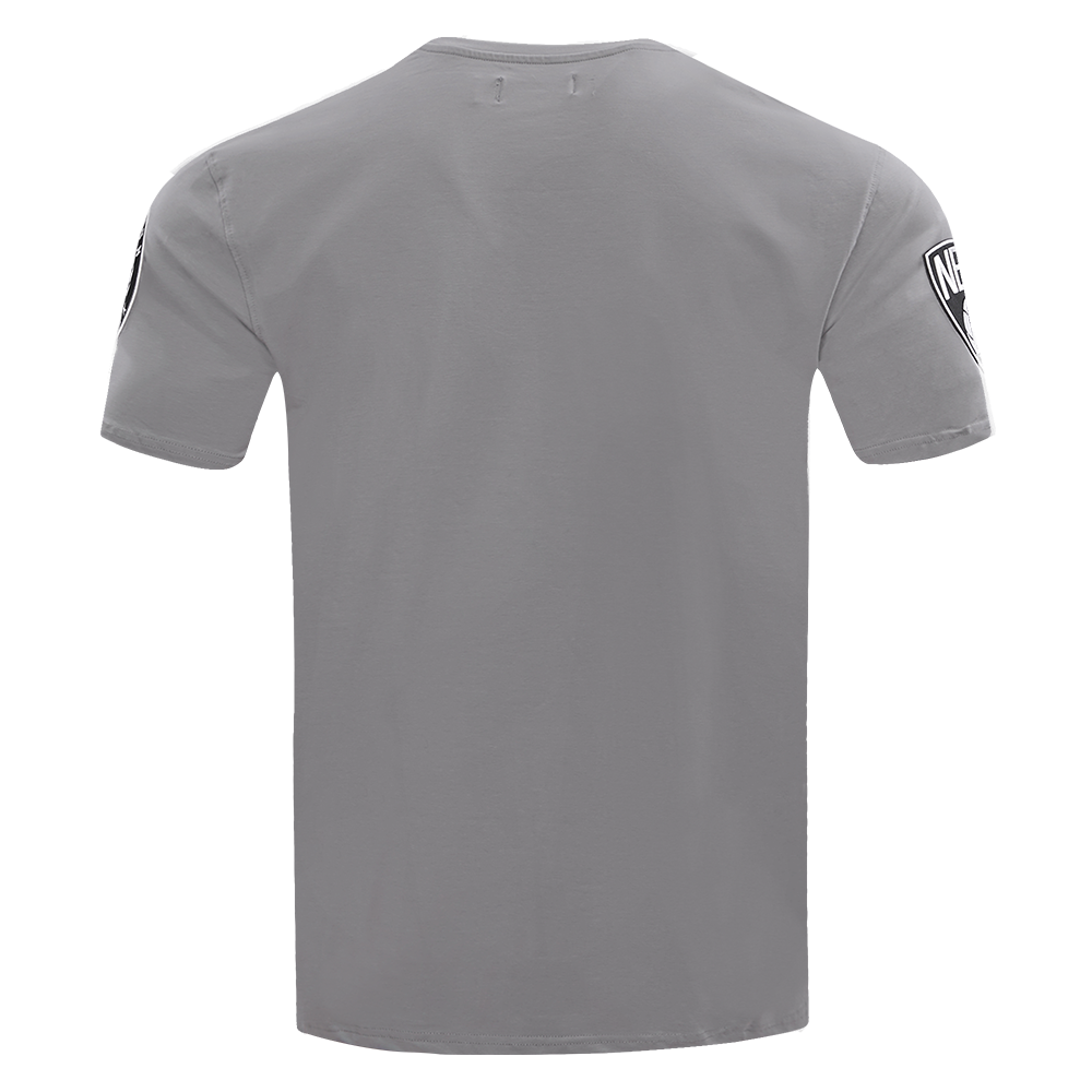NBA BROOKLYN NETS CLASSIC CHENILLE T-SHIRT POUR HOMME (GRIS)