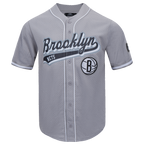 NBA BROOKLYN NETS SCRIPT TAIL CHEMISE BOUTONNÉE EN FILET POUR HOMME (GRIS)