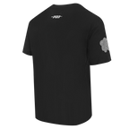 NBA BROOKLYN NETS REVERSE FRENCH TERRY MEN'S COTTON JERSEY DROP SHOULDER TEE (BLACK)