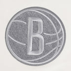NBA BROOKLYN NETS REVERSE FRENCH TERRY MEN'S COTTON JERSEY DROP SHOULDER TEE (EGGSHELL)