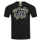 NBA BROOKLYN NETS UNDER THE LIGHTS MEN'S SINGLE JERSEY TEE (BLACK)