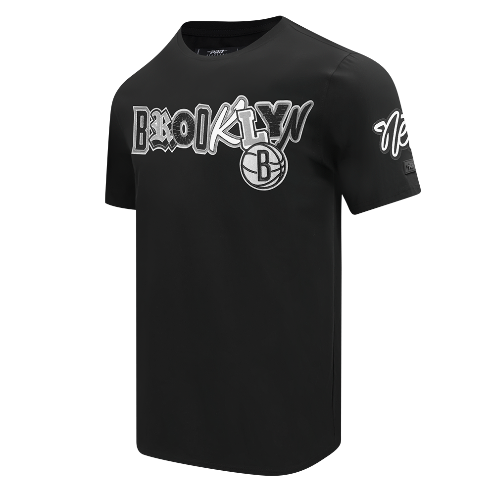 NBA BROOKLYN NETS CITY RANSOM T-SHIRT EN JERSEY SIMPLE POUR HOMME (NOIR)