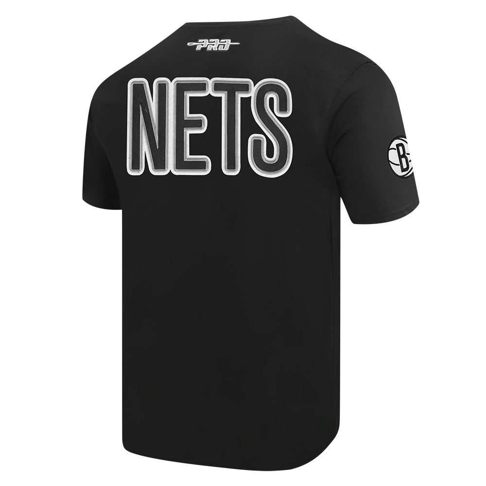 NBA BROOKLYN NETS CITY RANSOM T-SHIRT EN JERSEY SIMPLE POUR HOMME (NOIR)