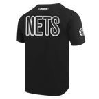 NBA BROOKLYN NETS CITY RANSOM T-SHIRT EN JERSEY SIMPLE POUR HOMME (NOIR)