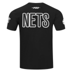 NBA BROOKLYN NETS CITY RANSOM T-SHIRT EN JERSEY SIMPLE POUR HOMME (NOIR)