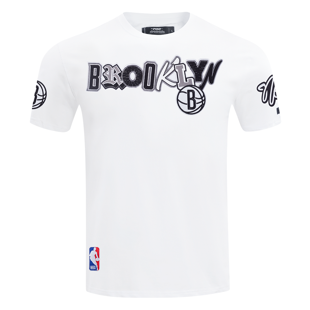 NBA BROOKLYN NETS CITY RANSOM MEN'S SINGLE JERSEY TEE (WHITE)