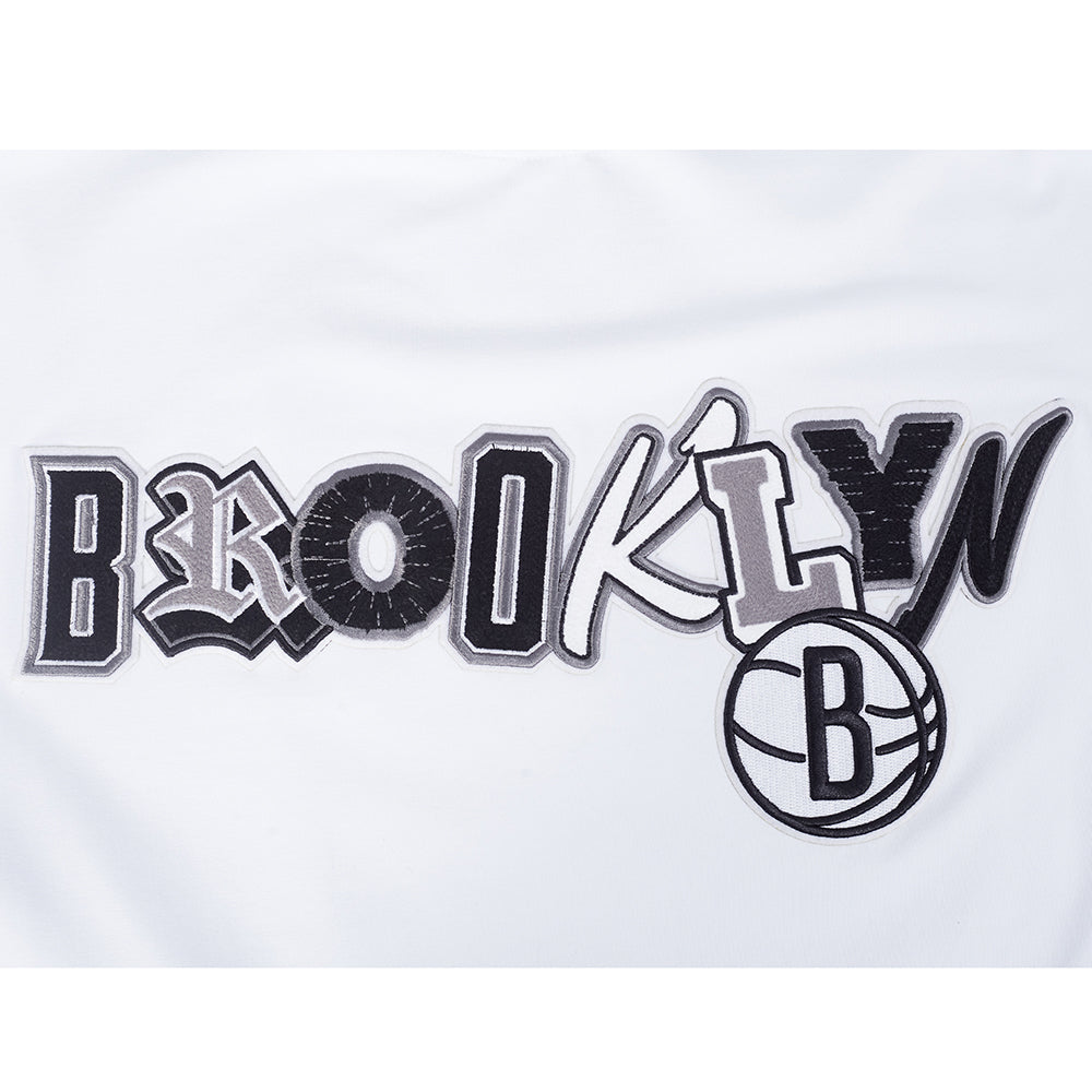 NBA BROOKLYN NETS CITY RANSOM MEN'S SINGLE JERSEY TEE (WHITE)