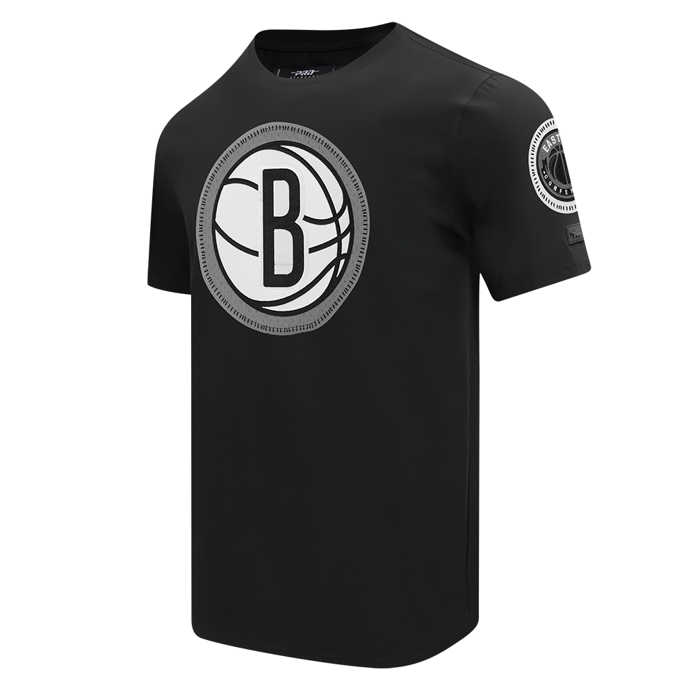 NBA BROOKLYN NETS DIY PICK STITCH T-SHIRT EN JERSEY SIMPLE POUR HOMME (NOIR)