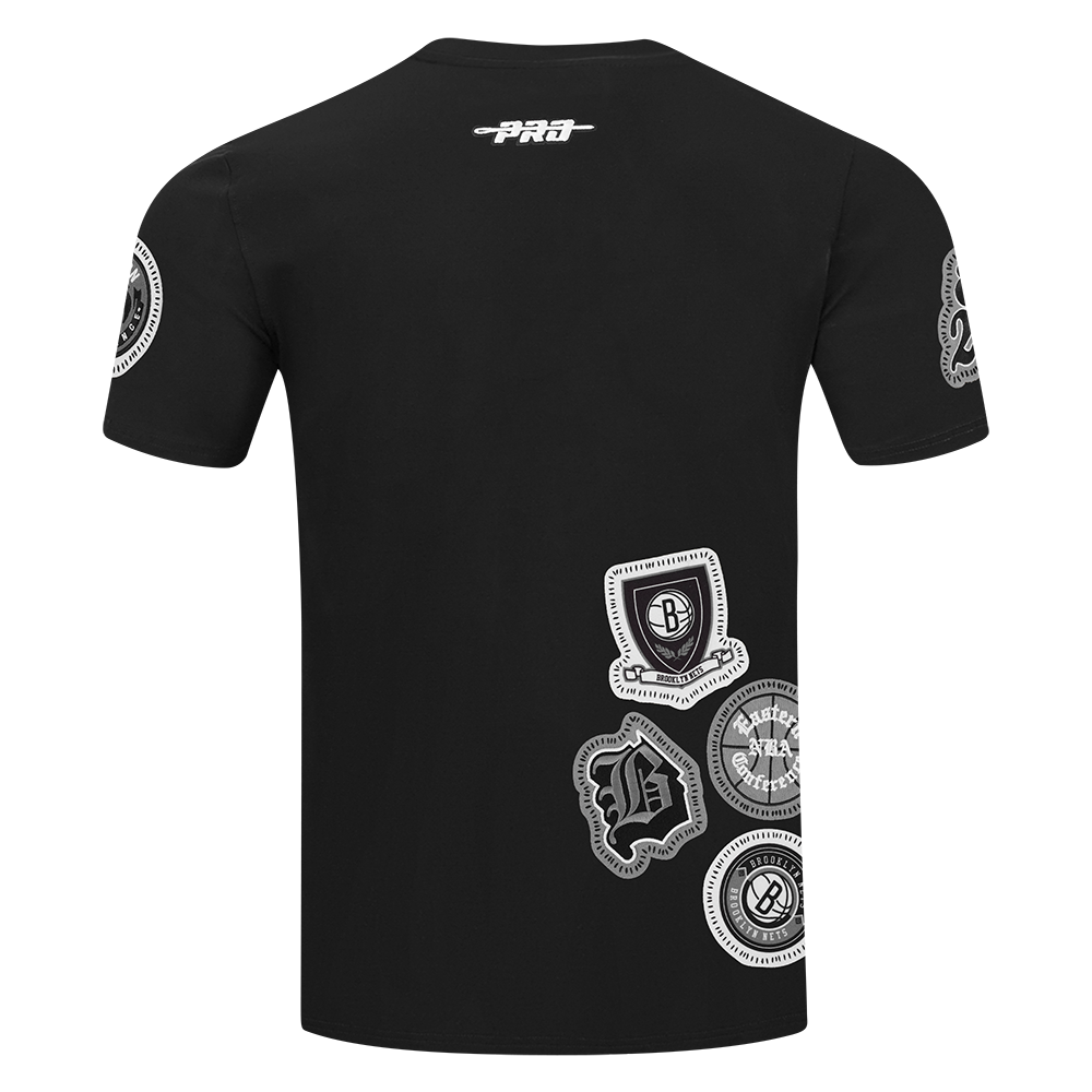 NBA BROOKLYN NETS DIY PICK STITCH T-SHIRT EN JERSEY SIMPLE POUR HOMME (NOIR)