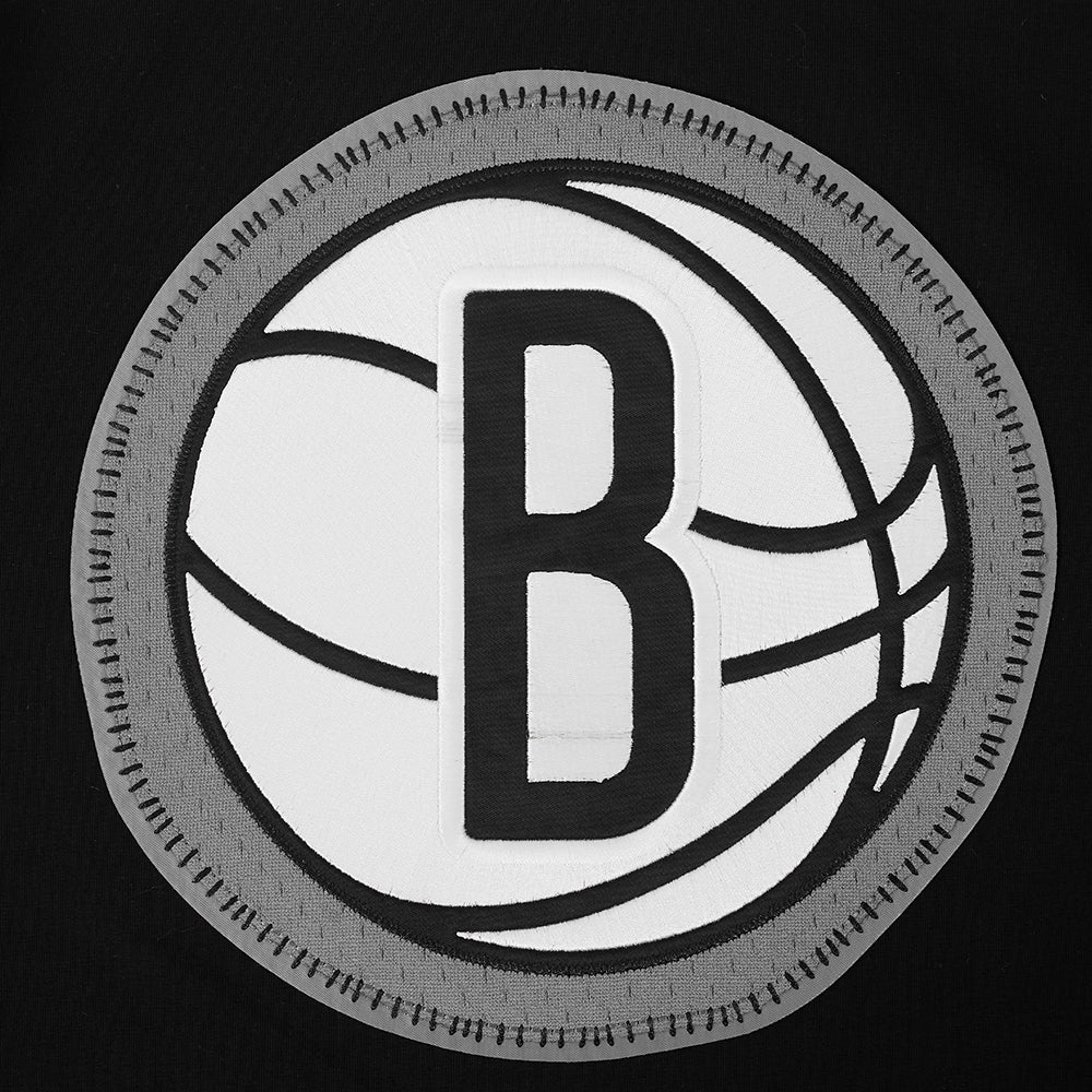 NBA BROOKLYN NETS DIY PICK STITCH T-SHIRT EN JERSEY SIMPLE POUR HOMME (NOIR)