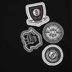 NBA BROOKLYN NETS DIY PICK STITCH T-SHIRT EN JERSEY SIMPLE POUR HOMME (NOIR)