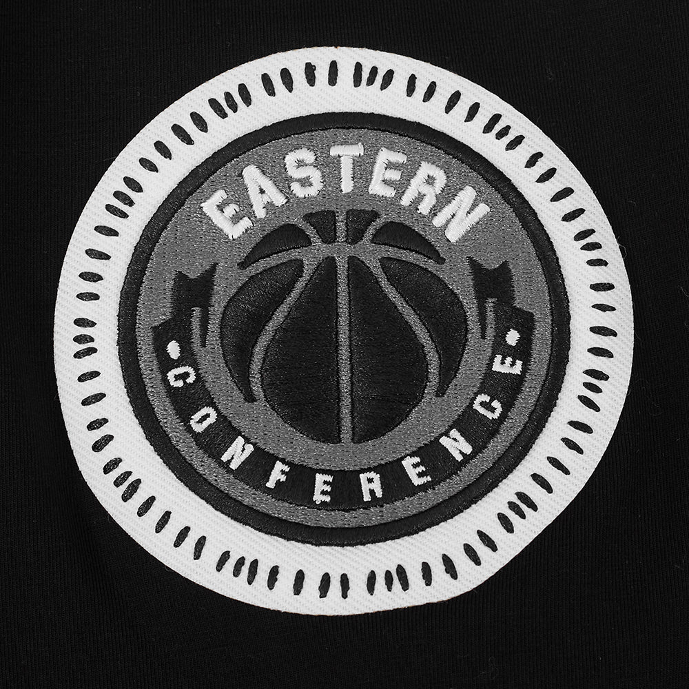 NBA BROOKLYN NETS DIY PICK STITCH T-SHIRT EN JERSEY SIMPLE POUR HOMME (NOIR)