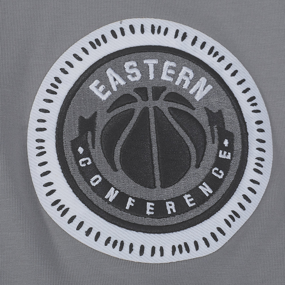 NBA BROOKLYN NETS DIY PICK STITCH T-SHIRT EN JERSEY SIMPLE POUR HOMME (GRIS)