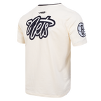 NBA BROOKLYN NETS RETRO CASCADE MEN'S RINGER TEE (EGGSHELL/ BLACK)