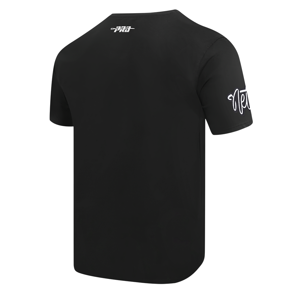 NBA BROOKLYN NETS RETRO ELEVATION MEN'S SINGLE JERSEY TEE (BLACK)