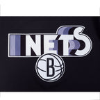 NBA BROOKLYN NETS RETRO ELEVATION MEN'S SINGLE JERSEY TEE (BLACK)