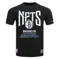 NBA BROOKLYN NETS CITY TOUR 2.0 MEN'S COTTON JERSEY DROP SHOULDER TEE (BLACK)