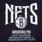 NBA BROOKLYN NETS CITY TOUR 2.0 MEN'S COTTON JERSEY DROP SHOULDER TEE (BLACK)