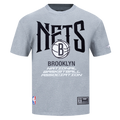 NBA BROOKLYN NETS CITY TOUR 2.0 T-SHIRT EN JERSEY DE COTON À ÉPAULES TOMBANTES POUR HOMME (GRIS CHINÉ FONCÉ)