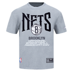 NBA BROOKLYN NETS CITY TOUR 2.0 T-SHIRT EN JERSEY DE COTON À ÉPAULES TOMBANTES POUR HOMME (GRIS CHINÉ FONCÉ)