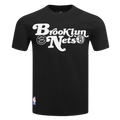 NBA BROOKLYN NETS SOUVENIR MEN'S SINGLE JERSEY TEE (BLACK)