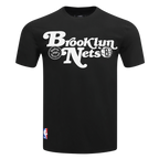 NBA BROOKLYN NETS SOUVENIR MEN'S SINGLE JERSEY TEE (BLACK)