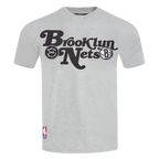NBA BROOKLYN NETS SOUVENIR T-SHIRT EN JERSEY SIMPLE POUR HOMME (GRIS CHINÉ)