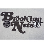 NBA BROOKLYN NETS SOUVENIR T-SHIRT EN JERSEY SIMPLE POUR HOMME (GRIS CHINÉ)