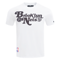 NBA BROOKLYN NETS SOUVENIR MEN'S SINGLE JERSEY TEE (WHITE)