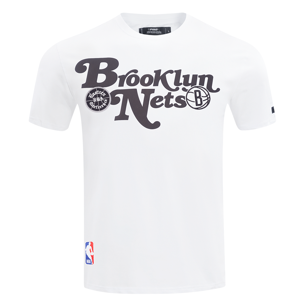 NBA BROOKLYN NETS SOUVENIR MEN'S SINGLE JERSEY TEE (WHITE)