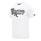 NBA BROOKLYN NETS SOUVENIR MEN'S SINGLE JERSEY TEE (WHITE)