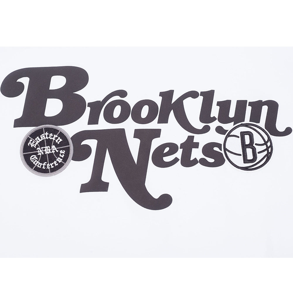 NBA BROOKLYN NETS SOUVENIR MEN'S SINGLE JERSEY TEE (WHITE)